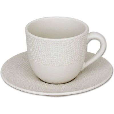 Table Passion Vésuvio Blanc 12cl Ensemble de 6 - Tasses à café - Publicité Table Passion Vésuvio Blanc 12cl Ensemble de 6 - Tasses à café - Publicité