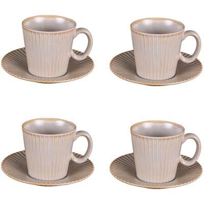 Ensemble de Tasses à Café en Porcelaine Grise Liv - Publicité Ensemble de Tasses à Café en Porcelaine Grise Liv - Publicité