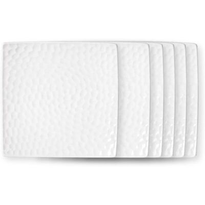 Assiettes Dune 12x12cm Lot de 6 Porcelaine Blanche - Publicité Assiettes Dune 12x12cm Lot de 6 Porcelaine Blanche - Publicité