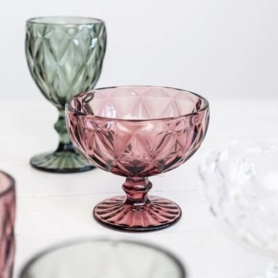 Trend'up - Diamond - Rose - 35 cl - Lot de verres à dessert - Publicité Trend'up - Diamond - Rose - 35 cl - Lot de verres à dessert - Publicité