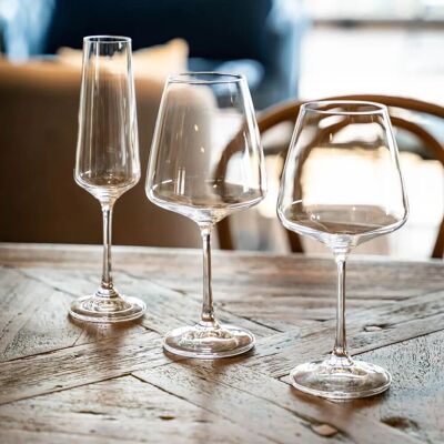 Set de 6 flûtes en cristal Spirit - Verres à champagne - Publicité Set de 6 flûtes en cristal Spirit - Verres à champagne - Publicité