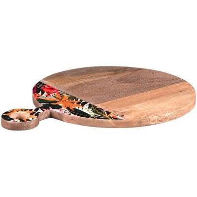 Table Passion - Planche à découper en bois de mangue - 30,5 cm - Motifs floraux exotiques - Publicité Table Passion - Planche à découper en bois de mangue - 30,5 cm - Motifs floraux exotiques - Publicité