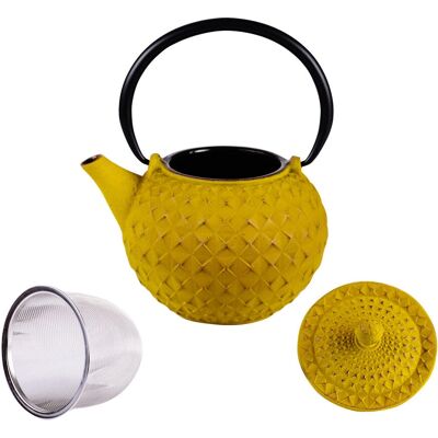 Théière jaune Octo 1L - Teapot - Publicité Théière jaune Octo 1L - Teapot - Publicité