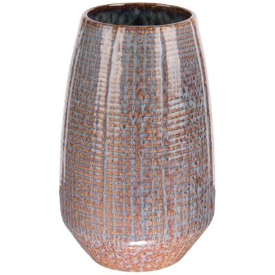 Vase Obus Bleu de Table Passion - Décoration en Céramique, 28cm - Publicité Vase Obus Bleu de Table Passion - Décoration en Céramique, 28cm - Publicité