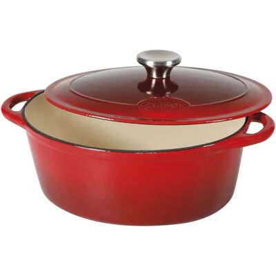 Sitram 710839 Gusseisen Rote Kochgeschirr - 4L, Ofenfest Sitram 710839 Gusseisen Rote Kochgeschirr - 4L, Ofenfest