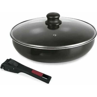 SITRAM Agile padella - Alluminio antiaderente - Ø 28 cm - Nero - Tutte le fonti di calore incluse SITRAM Agile padella - Alluminio antiaderente - Ø 28 cm - Nero - Tutte le fonti di calore incluse