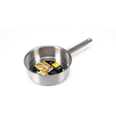 Matfer Stainless Steel Sauteuse - 20cm, Thick Sandwich Bottom - Sauteuse Matfer Stainless Steel Sauteuse - 20cm, Thick Sandwich Bottom - Sauteuse
