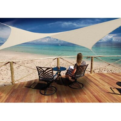 JARDILINE Voile d'ombrage rectangulaire - 4x3m anti-UV Polyéthylène - Publicité JARDILINE Voile d'ombrage rectangulaire - 4x3m anti-UV Polyéthylène - Publicité