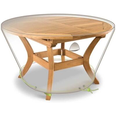 Housse Imperméable pour Table Ronde Jardiline - Gris - Protection pour 6 Personnes - Publicité Housse Imperméable pour Table Ronde Jardiline - Gris - Protection pour 6 Personnes - Publicité