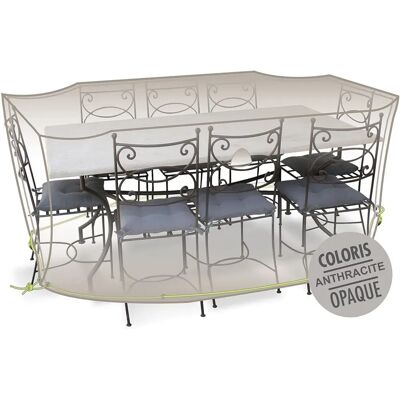 Housse de Mobilier Morel - Table Rectangulaire + Chaises 8-10p - Imperméable - Publicité Housse de Mobilier Morel - Table Rectangulaire + Chaises 8-10p - Imperméable - Publicité