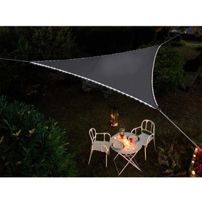 JARDILINE Voile d'ombrage Triangulaire à LED Solaire - Voile d'ombrage - Publicité JARDILINE Voile d'ombrage Triangulaire à LED Solaire - Voile d'ombrage - Publicité