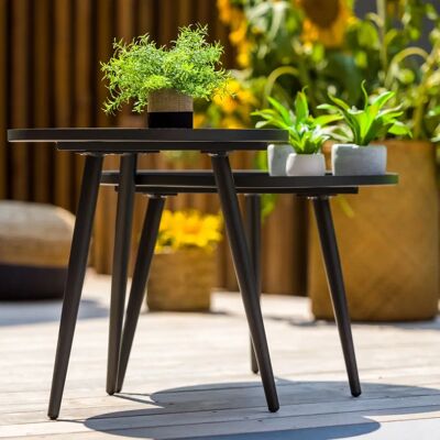 VILA Table de jardin ronde - Table basse - Publicité VILA Table de jardin ronde - Table basse - Publicité