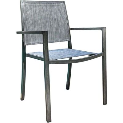 Chaises de jardin - Empilables en aluminium gris - Chaise de jardin - Publicité Chaises de jardin - Empilables en aluminium gris - Chaise de jardin - Publicité