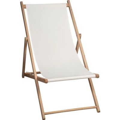 Tumbona Jardin Prive F100 - Ajustable, Madera Natural, Ivoire Tumbona Jardin Prive F100 - Ajustable, Madera Natural, Ivoire