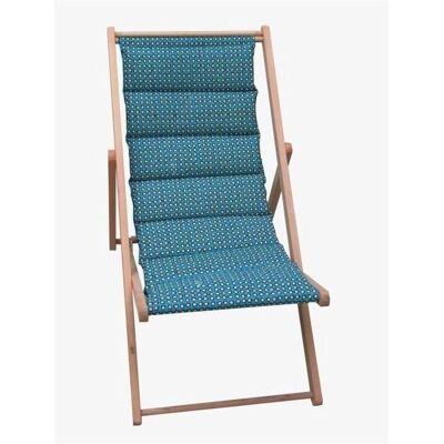 Transat Jardin Prive Douala Bleu - Sun-lounger - Publicité Transat Jardin Prive Douala Bleu - Sun-lounger - Publicité