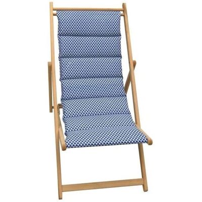Transat Fjord Bleu Jardin Prive - Réglable - 106x55x95cm - Publicité Transat Fjord Bleu Jardin Prive - Réglable - 106x55x95cm - Publicité