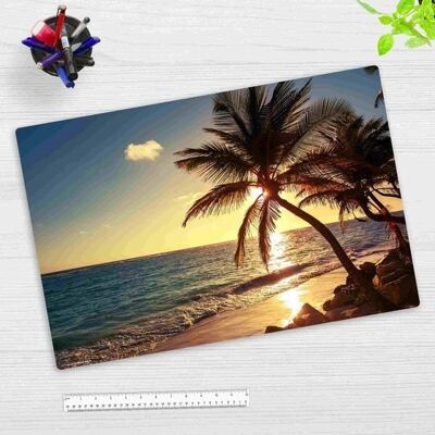 CoverYourDesk Palmen am Strand Vinyl Schreibtischunterlage - Schreibtisch Typ CoverYourDesk Palmen am Strand Vinyl Schreibtischunterlage - Schreibtisch Typ