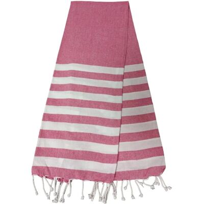 Serviette Rayée Rose ATOUT CIEL - Linge de Bain Serviette Rayée Rose ATOUT CIEL - Linge de Bain