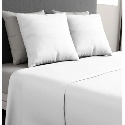 Linge de lit en percale de coton blanc - Ensemble - Publicité Linge de lit en percale de coton blanc - Ensemble - Publicité