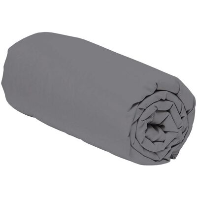 Drap-housse gris ajusté - Drap - Publicité Drap-housse gris ajusté - Drap - Publicité