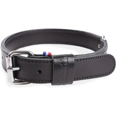 Martin Sellier - Ledersch Hundehalsband Kollektion 107 - Schwarz 55x25mm Martin Sellier - Ledersch Hundehalsband Kollektion 107 - Schwarz 55x25mm