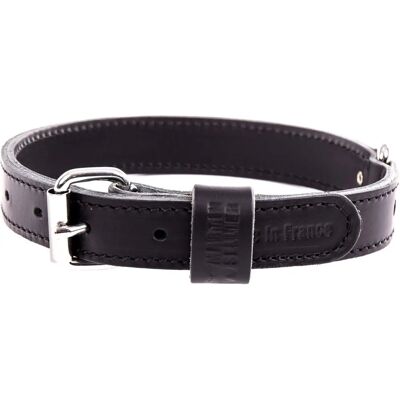 Collier en cuir Martin Sellier - Collection 107 Noir 65x25mm - Publicité Collier en cuir Martin Sellier - Collection 107 Noir 65x25mm - Publicité