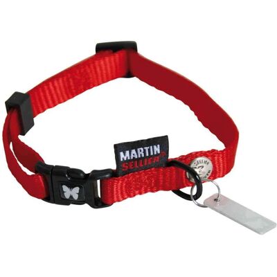 Martin Sellier Rode Verstelbare Nylon Hondenhalsband - Huisdier Accessoire Martin Sellier Rode Verstelbare Nylon Hondenhalsband - Huisdier Accessoire