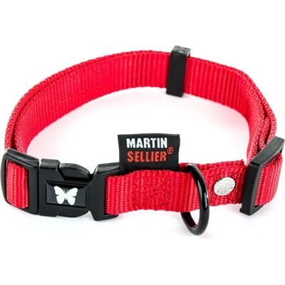Martin Sellier Nylon Hondenhalsband - Verstelbaar, Rood, S - 30-45cm Martin Sellier Nylon Hondenhalsband - Verstelbaar, Rood, S - 30-45cm