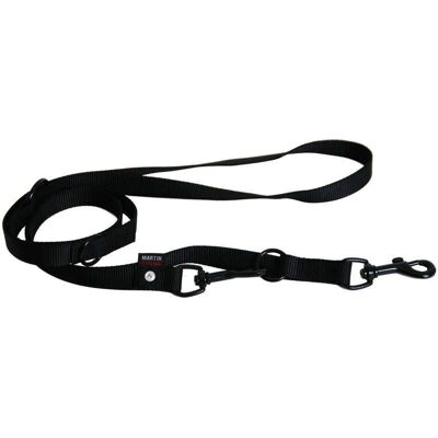 Martin Sellier Hundeleine - Verstellbar 3-Position Nylon - Schwarz - 200x2cm Martin Sellier Hundeleine - Verstellbar 3-Position Nylon - Schwarz - 200x2cm