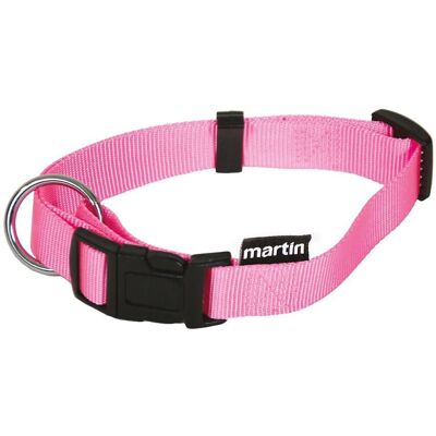 Collier en nylon MARTIN SELLIER pour chiens - Rose 20-30cm - Type basique - Publicité Collier en nylon MARTIN SELLIER pour chiens - Rose 20-30cm - Type basique - Publicité