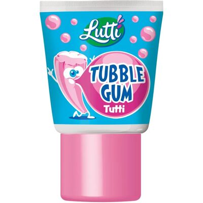 Lutti Modèle - Saveur Tutti Frutti en tube - Type de produit - Publicité Lutti Modèle - Saveur Tutti Frutti en tube - Type de produit - Publicité