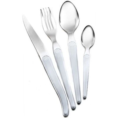 Ensemble de Couverts Laguiole Modèle 444331 - 16 pcs Blanc - Publicité Ensemble de Couverts Laguiole Modèle 444331 - 16 pcs Blanc - Publicité