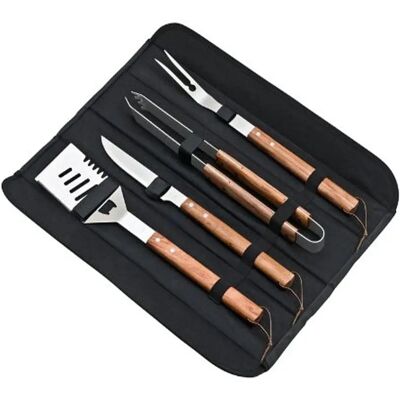 Deglon Sabatier Kit Ustensiles Barbecue 4 pièces avec Housse - High-Quality Grill Set Deglon Sabatier Kit Ustensiles Barbecue 4 pièces avec Housse - High-Quality Grill Set
