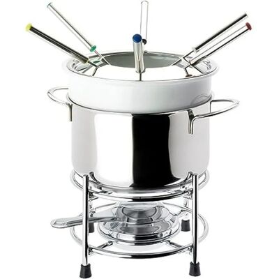 Service à fondue Beka Roma - Acier inoxydable, céramique, 6 fourchettes Service à fondue Beka Roma - Acier inoxydable, céramique, 6 fourchettes