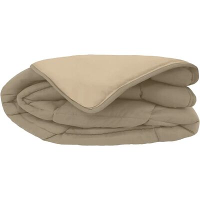 Edredón reversible de microfibra Poyet Motte Calgary - Taupe/Leinen Edredón reversible de microfibra Poyet Motte Calgary - Taupe/Leinen