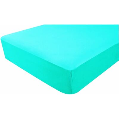 Housse de Lit Bébé Domiva - Jersey Turquoise - Ajustable - Publicité Housse de Lit Bébé Domiva - Jersey Turquoise - Ajustable - Publicité