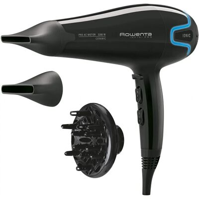 Secador de pelo Rowenta CV8730 - Iónico - 2200 W - Negro Secador de pelo Rowenta CV8730 - Iónico - 2200 W - Negro