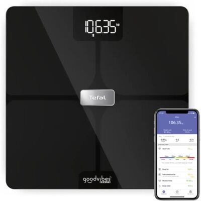 Tefal Goodvibes Santé BM9670 Balance - 14 Indicateurs, App - Publicité Tefal Goodvibes Santé BM9670 Balance - 14 Indicateurs, App - Publicité