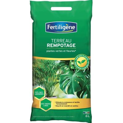 FERTILIGENE Terre de Rempotage - Pour Plantes Vertes et Fleuries - 6L - Publicité FERTILIGENE Terre de Rempotage - Pour Plantes Vertes et Fleuries - 6L - Publicité
