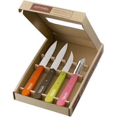 Conjunto de Facas de Cozinha Opinel Fifties Verde - 4 Peças Conjunto de Facas de Cozinha Opinel Fifties Verde - 4 Peças
