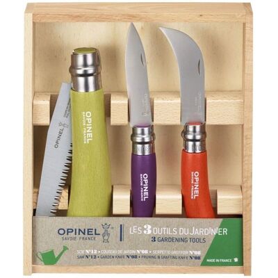 Opinel Gartenmesser und -Schnittset - Pastellfarben - 3 Stück Opinel Gartenmesser und -Schnittset - Pastellfarben - 3 Stück