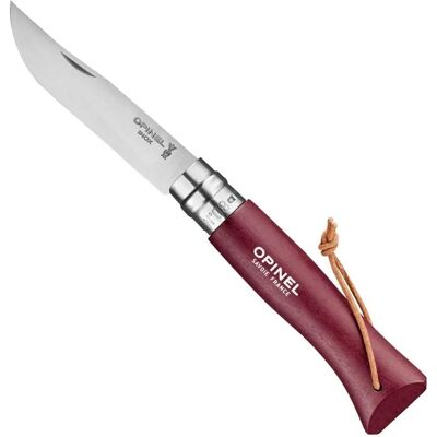 Opinel No 8 Colorama Earth (inox) - inox, rouge - Publicité Opinel No 8 Colorama Earth (inox) - inox, rouge - Publicité