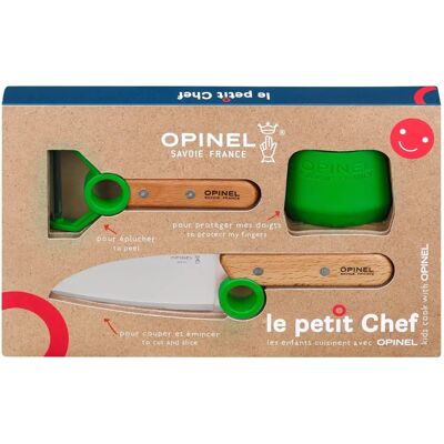 OPINEL Green Kitchen Knife and Peeler Set - Safety First OPINEL Green Kitchen Knife and Peeler Set - Safety First