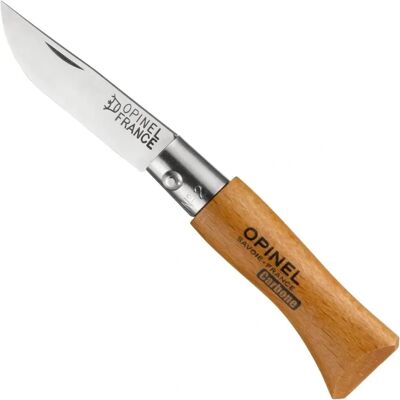 Opinel No. 2 Carbon Steel Knife - Beech - 3.5 Cm Opinel No. 2 Carbon Steel Knife - Beech - 3.5 Cm