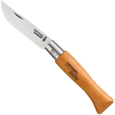 Couteau Opinel N°5 en Acier au Carbone - Lame 6cm, Manche en Hêtre - Publicité Couteau Opinel N°5 en Acier au Carbone - Lame 6cm, Manche en Hêtre - Publicité