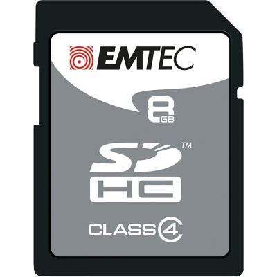 Emtec ECMSD8GHC4 8 GB Speicherkarte - SDHC-Karte Emtec ECMSD8GHC4 8 GB Speicherkarte - SDHC-Karte