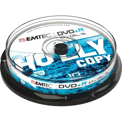 Emtec ECOVPR471016CB - 4,7 GB DVD+R 10 pièces - Publicité Emtec ECOVPR471016CB - 4,7 GB DVD+R 10 pièces - Publicité