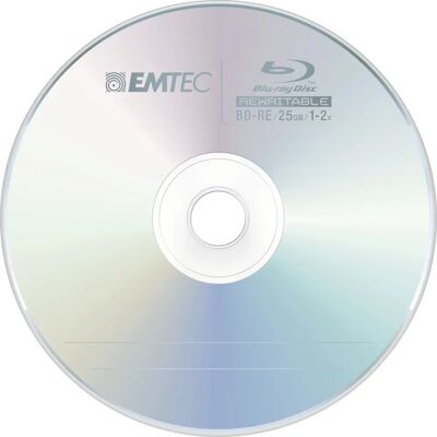 Disco Blu-ray Regrabable Emtec 25GB - Plata - Caja Jewel Disco Blu-ray Regrabable Emtec 25GB - Plata - Caja Jewel