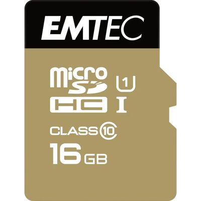 Emtec 16GB MicroSD Clase 10 Gold+ - MicroSDHC, 85MB/s Emtec 16GB MicroSD Clase 10 Gold+ - MicroSDHC, 85MB/s