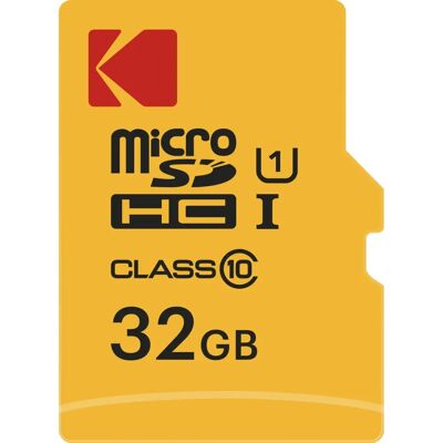 Kodak 32GB Class 10 UHS-I U1 MicroSDHC Karte mit Adapter Kodak 32GB Class 10 UHS-I U1 MicroSDHC Karte mit Adapter